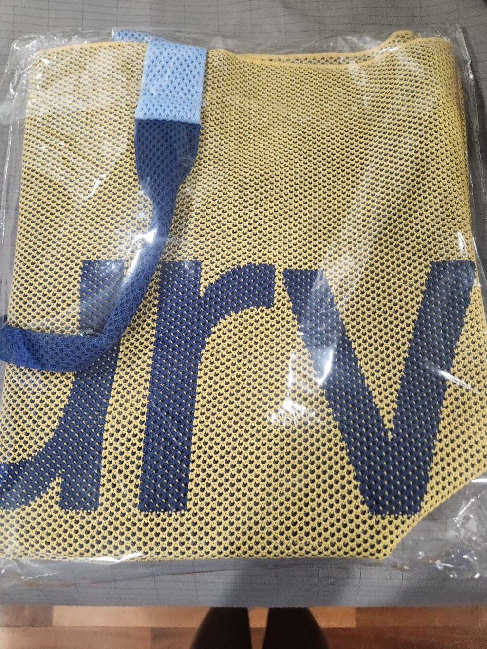 Curves Perforated Knit Tote (Maize) no key chain